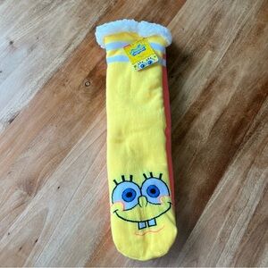 Yellow SpongeBob and Patrick Slipper Socks